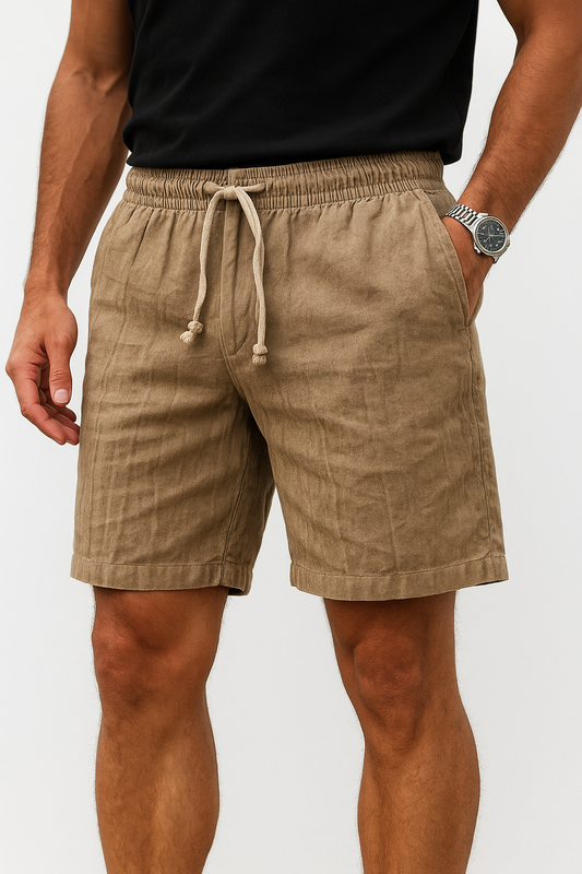 Men's Summer Shorts | Linen, Drawstring Waist